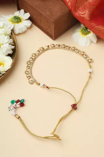 High Gold Necklace Set with Dangling Coins and Matching Earrings