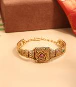 Gold Bracelet with Intricate Detailing