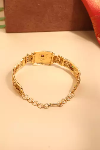 Gold Bracelet with Intricate Detailing