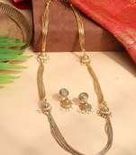 Pearl Chain Necklace Set with Matching Jhumkas