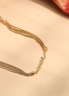 Pearl Chain Necklace Set with Matching Jhumkas 2