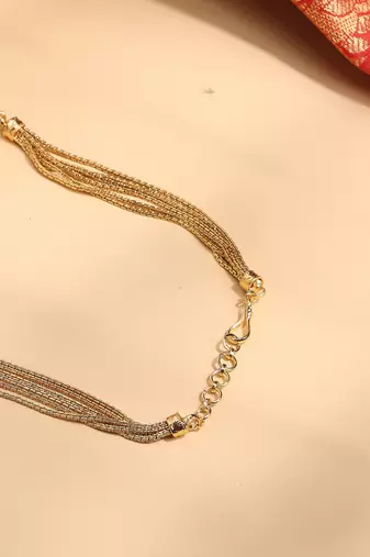 Pearl Chain Necklace Set with Matching Jhumkas