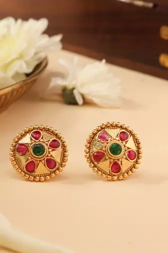 Gold Multicolor Studs