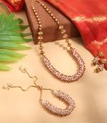 Pearl Necklace Set with Ball Chain Detailing