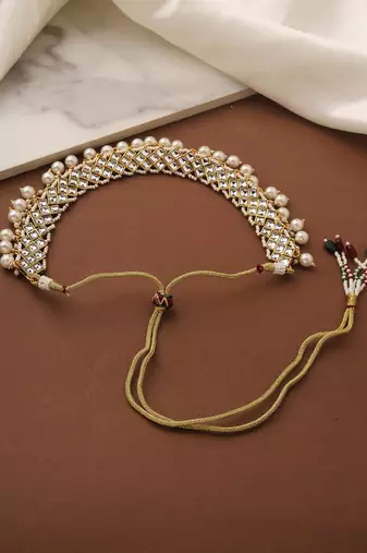 Kundan Necklace Set with Pearls