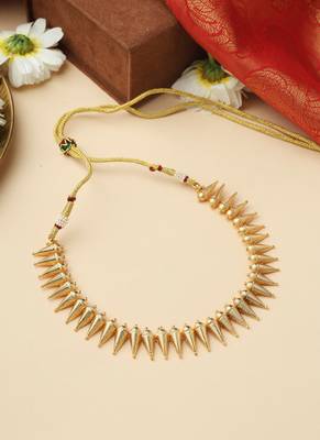 High Gold Temple Necklace Set with Jhumkas 2