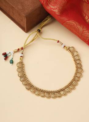 High Gold Necklace Set with Matching Earrings 3