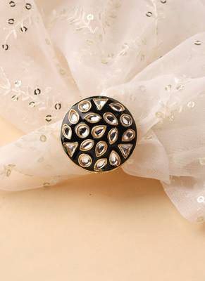 Green Meenakri Statment Ring 1