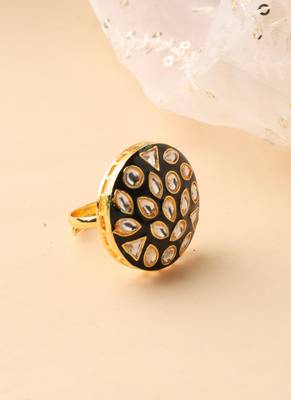 Green Meenakri Statment Ring 2