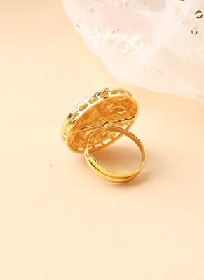 Green Meenakri Statment Ring 3