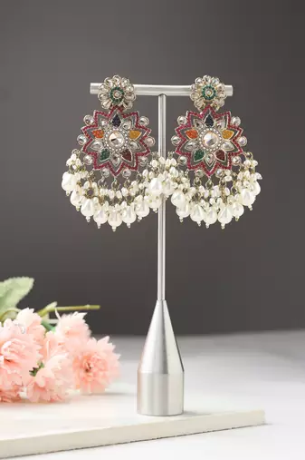 Multicolour Stone Earrings