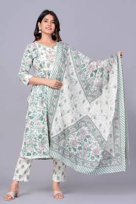 Tourquise cotton printed kurti 5