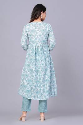 Green cotton printed kurti 2