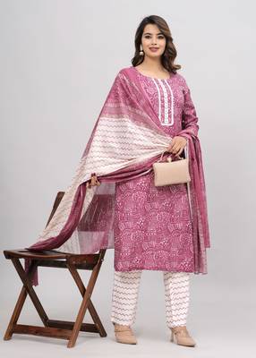 Maroon cotton printed kurti 1