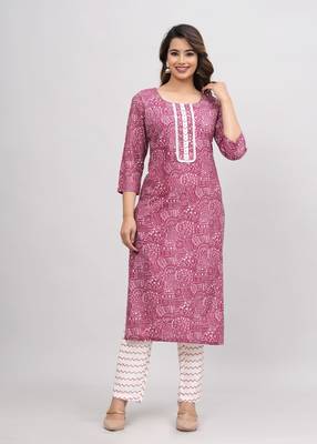 Maroon cotton printed kurti 3