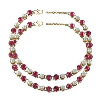Size 11 inch adjustable brass multi stone stud anklet 3