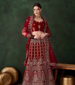 Maroon lehenga choli for the Elegant Bride