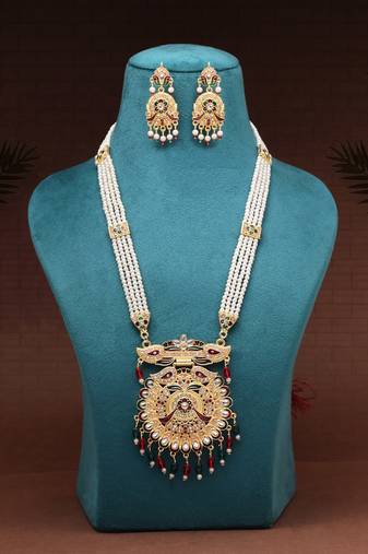 Multi color meena work rajputi jewellery rani haar