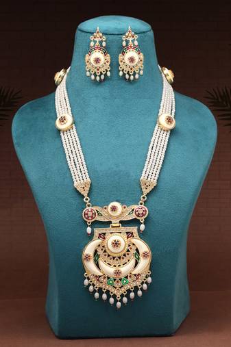 Multi color meena work rajputi jewellery rani haar