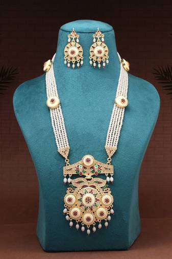 Multi color meena work rajputi jewellery rani haar