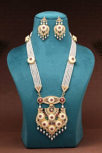 Multi color meena work rajputi jewellery rani haar