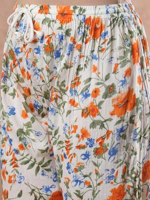 Hand Embroidered White Cotton Lucknowi Chikankari Indian Women Co-Ord Set 7