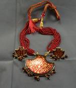 Free size brass golden stone stud pendants set