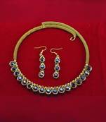 Free size brass golden stone stud hasli