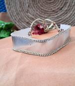 Adjustable size velvet white stone stud  kanthi