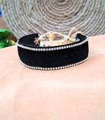 Adjustable size velvet black stone stud  kanthi