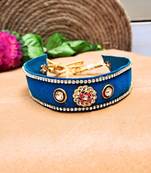 Adjustable size velvet radium kunden stud  kanthi