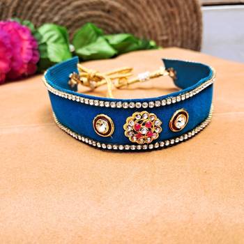Adjustable size velvet radium kunden stud  kanthi 2