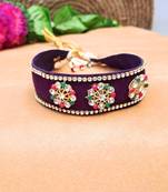 Adjustable size velvet palpal kunden stud  kanthi