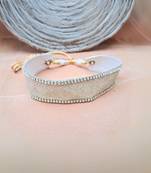 Adjustable size velvet golden stone stud  kanthi