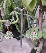 Size 1/2 inch  lakh golden stone stud jhumki  for woman and girls