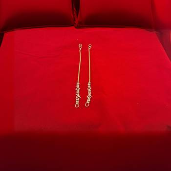 Size adjustable  brass golden stone stud  kan chain 1