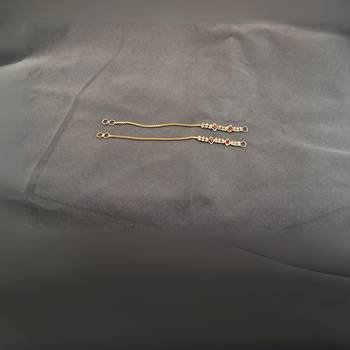 Size adjustable  brass golden stone stud  kan chain 2
