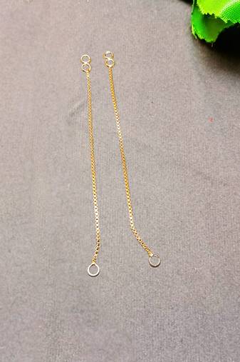 Size adjustable  brass golden plain kan chain