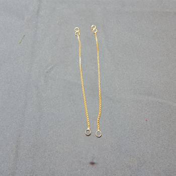 Size adjustable  brass golden plain kan chain 2