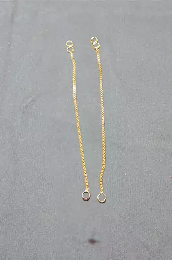 Size adjustable  brass golden plain kan chain
