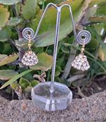 Size 1/2 inch  lakh golden stone stud jhumki