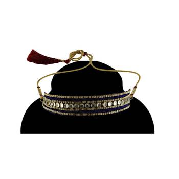 Adjustable size velvet bule kunden stud  kanthi 5