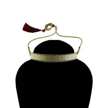 Adjustable size velvet golden stone stud  kanthi 3