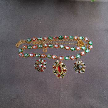 Size 44 inch brass golden kunden stud waist belt 2