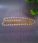 Size 44 inch brass golden stone stud waist belt