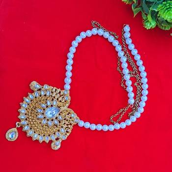 Size 44 inch brass golden moti stud waist belt 2
