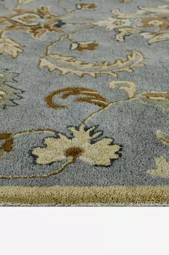 Handmade wool rug 8x10 ft by saraswati global     anti-skid carpet perfect for living, bedroom, kids' room & office use.