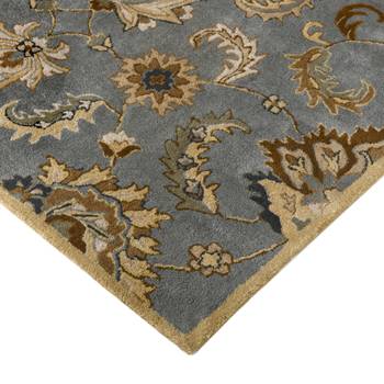 Handmade wool rug 8x10 ft by saraswati global     anti-skid carpet perfect for living, bedroom, kids' room & office use. 4