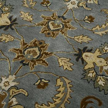 Handmade wool rug 8x10 ft by saraswati global     anti-skid carpet perfect for living, bedroom, kids' room & office use. 5
