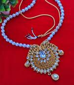 Size 20 inch brass golden kunden stud  necklace